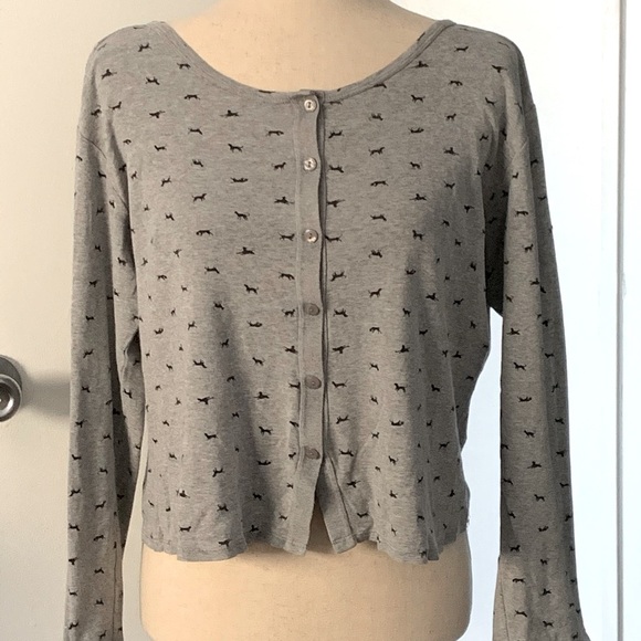 Victoria's Secret Sweaters - Victoria’s Secret Grey Cropped Cardigan.